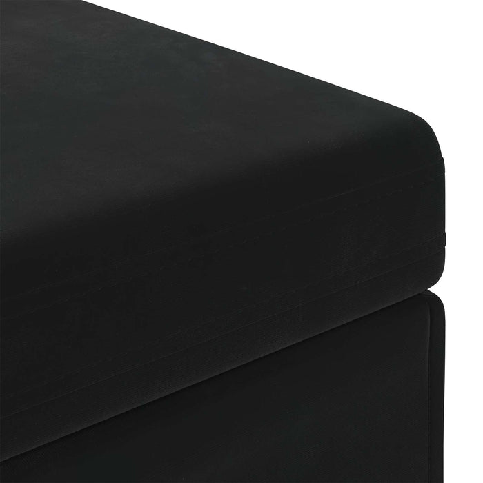 Taburet Negru 41 x 41 x 40 cm Catifea și lemn stratificat - WALTI WALTI