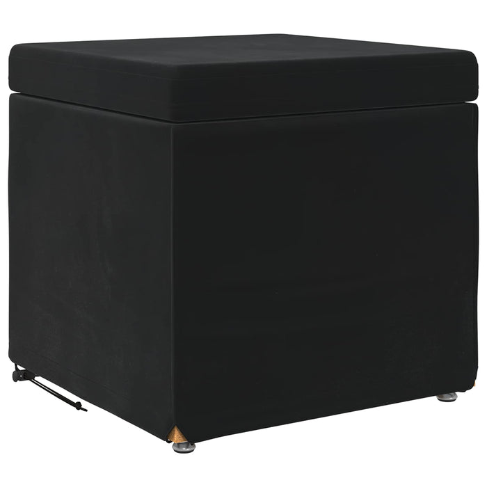 Taburet Negru 41 x 41 x 40 cm Catifea și lemn stratificat - WALTI WALTI