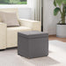 Taburet Gri 41 x 41 x 40 cm Piele ecologică și lemn stratificat - WALTI WALTI