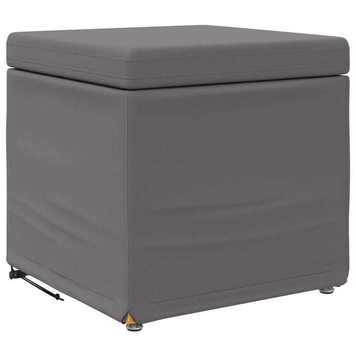Taburet Gri 41 x 41 x 40 cm Piele ecologică și lemn stratificat - WALTI WALTI