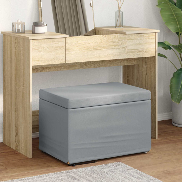 Taburet Gri deschis 61 x 41 x 40 cm Stofă și lemn prelucrat - WALTI WALTI