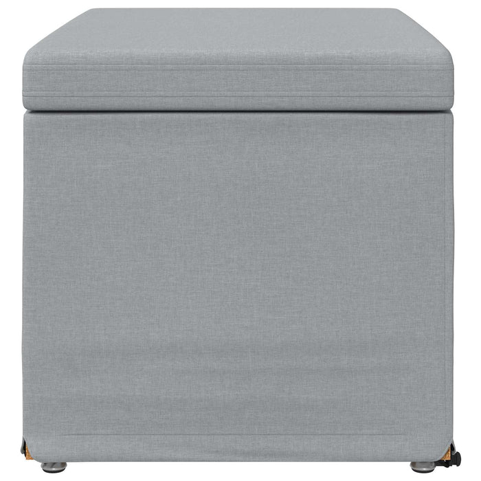 Taburet Gri deschis 61 x 41 x 40 cm Stofă și lemn prelucrat - WALTI WALTI