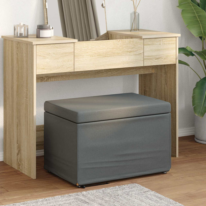 Taburet Gri închis 61 x 41 x 40 cm Stofă și lemn prelucrat - WALTI WALTI