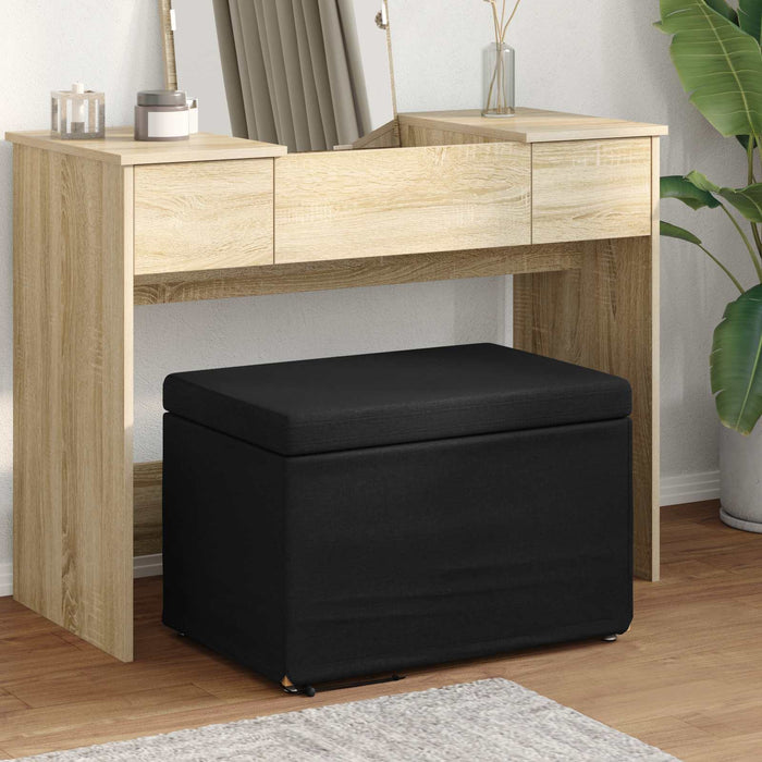 Taburet Negru 61 x 41 x 40 cm Stofă și lemn prelucrat - WALTI WALTI