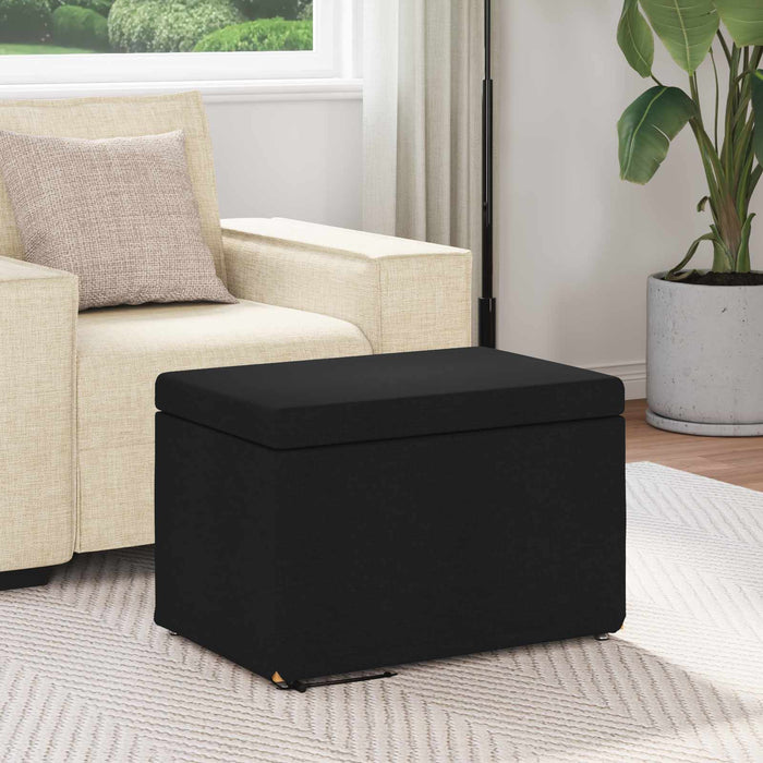 Taburet Negru 61 x 41 x 40 cm Stofă și lemn prelucrat - WALTI WALTI