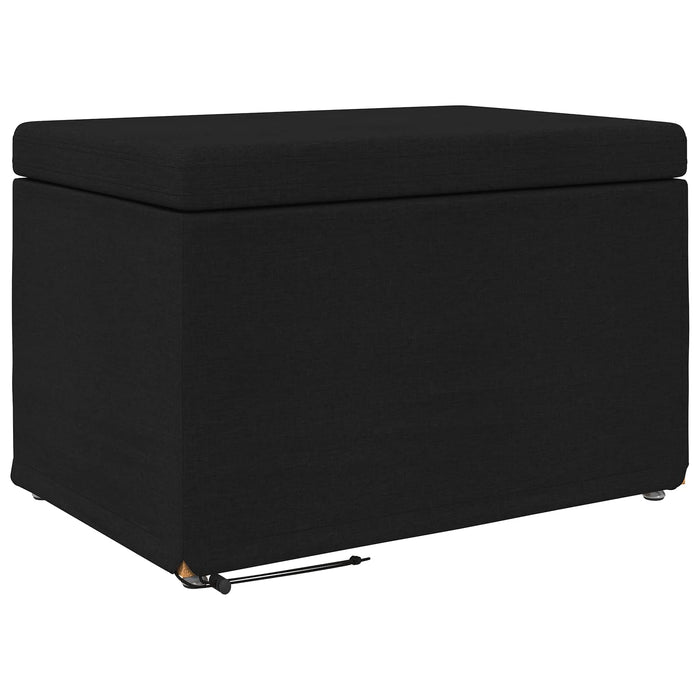 Taburet Negru 61 x 41 x 40 cm Stofă și lemn prelucrat - WALTI WALTI