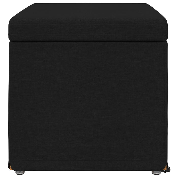 Taburet Negru 61 x 41 x 40 cm Stofă și lemn prelucrat - WALTI WALTI