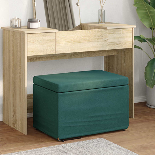 Taburet Verde închis 61 x 41 x 40 cm Stofă și lemn prelucrat - WALTI WALTI