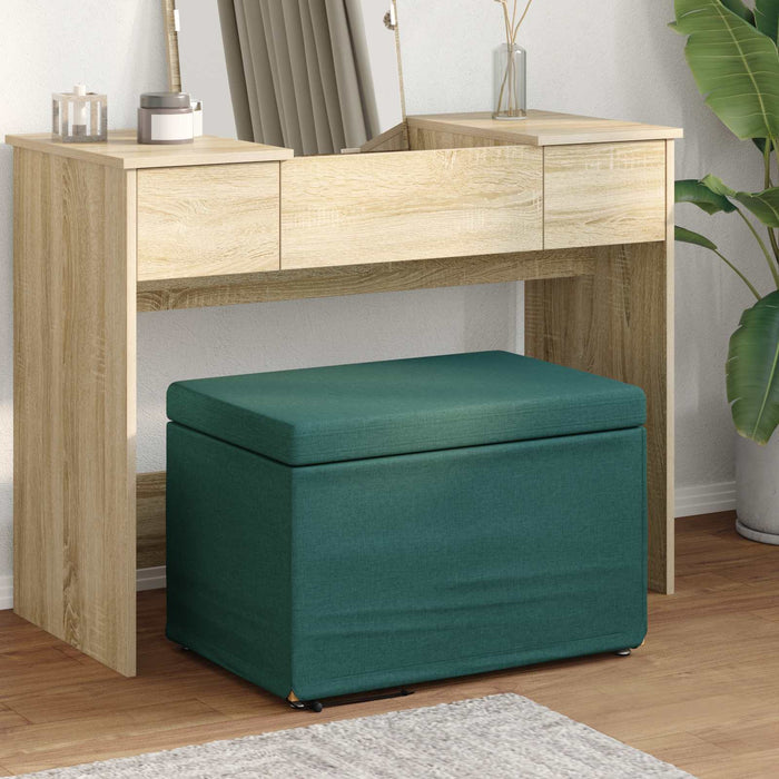 Taburet Verde închis 61 x 41 x 40 cm Stofă și lemn prelucrat - WALTI WALTI