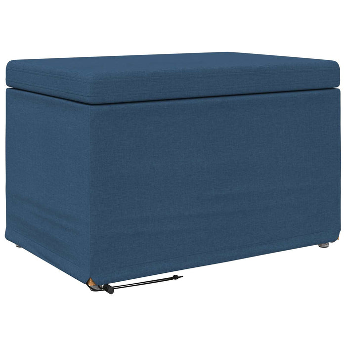 Taburet albastru 61 x 41 x 40 cm Stofă și lemn prelucrat - WALTI WALTI