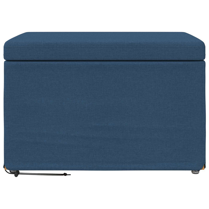 Taburet albastru 61 x 41 x 40 cm Stofă și lemn prelucrat - WALTI WALTI