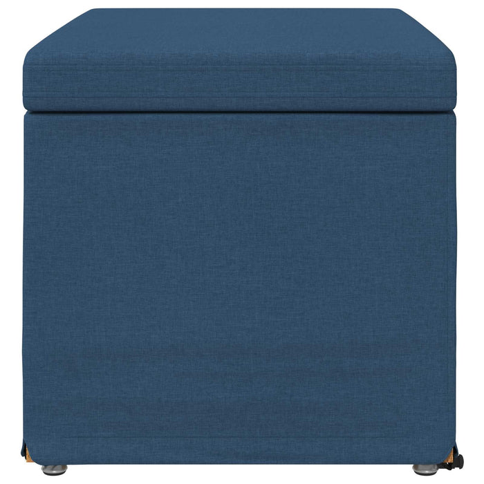 Taburet albastru 61 x 41 x 40 cm Stofă și lemn prelucrat - WALTI WALTI