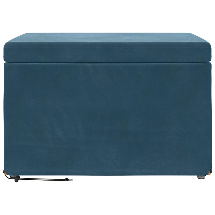 Taburet albastru 61 x 41 x 40 cm Catifea și lemn stratificat - WALTI WALTI