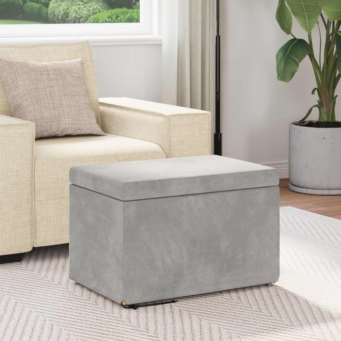 Taburet Gri deschis 61 x 41 x 40 cm Catifea și lemn stratificat - WALTI WALTI