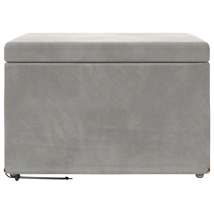 Taburet Gri deschis 61 x 41 x 40 cm Catifea și lemn stratificat - WALTI WALTI