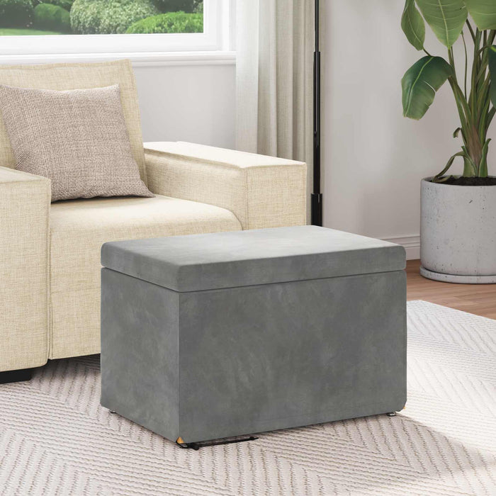Taburet Gri închis 61 x 41 x 40 cm Catifea și lemn stratificat - WALTI WALTI