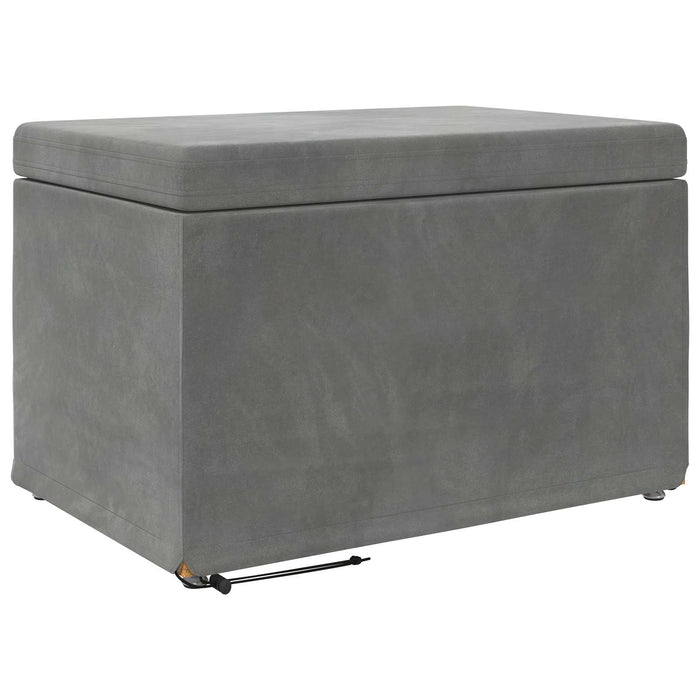 Taburet Gri închis 61 x 41 x 40 cm Catifea și lemn stratificat - WALTI WALTI