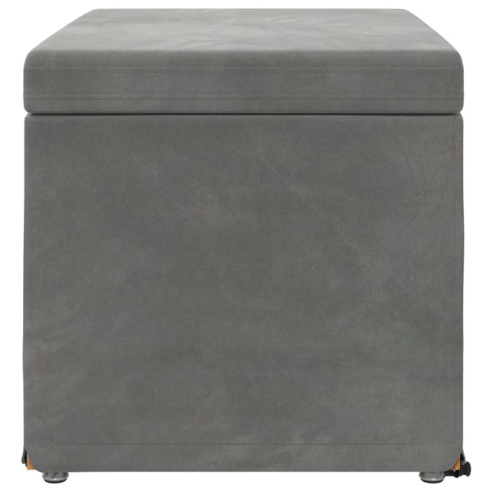 Taburet Gri închis 61 x 41 x 40 cm Catifea și lemn stratificat - WALTI WALTI