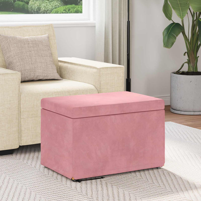 Taburet Roz 61 x 41 x 40 cm Catifea și lemn stratificat - WALTI WALTI