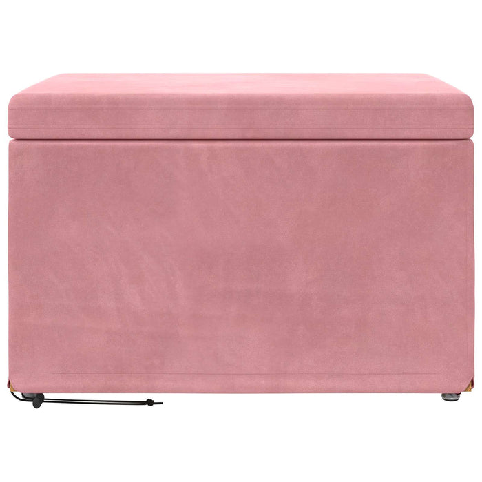 Taburet Roz 61 x 41 x 40 cm Catifea și lemn stratificat - WALTI WALTI