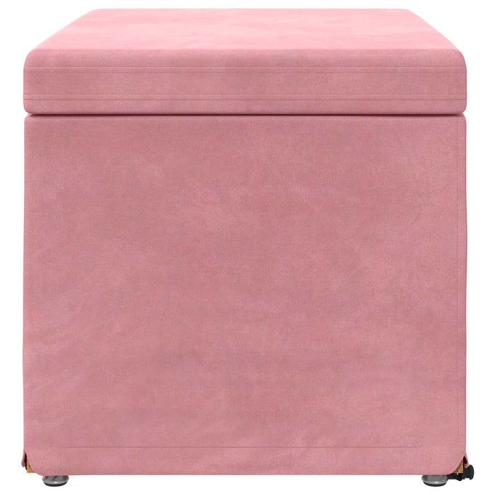Taburet Roz 61 x 41 x 40 cm Catifea și lemn stratificat - WALTI WALTI