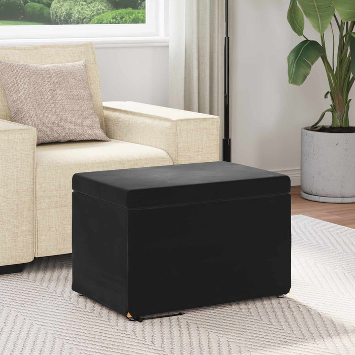 Taburet Negru 61 x 41 x 40 cm Catifea și lemn stratificat - WALTI WALTI