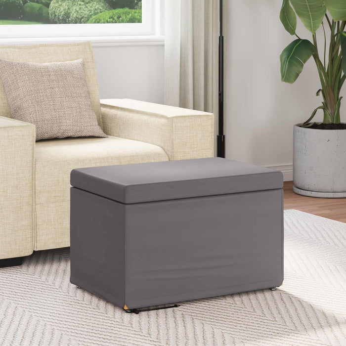 Taburet Gri 61 x 41 x 40 cm Piele ecologică și lemn stratificat - WALTI WALTI