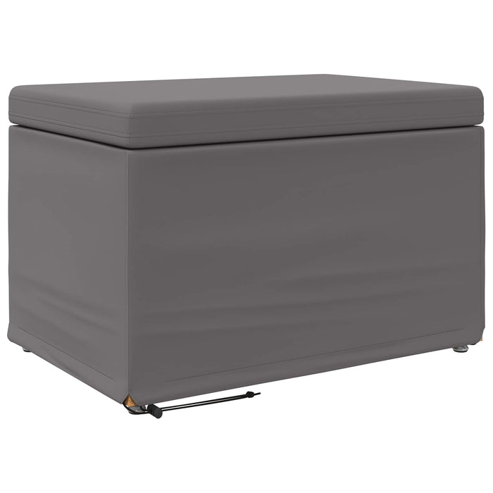 Taburet Gri 61 x 41 x 40 cm Piele ecologică și lemn stratificat - WALTI WALTI