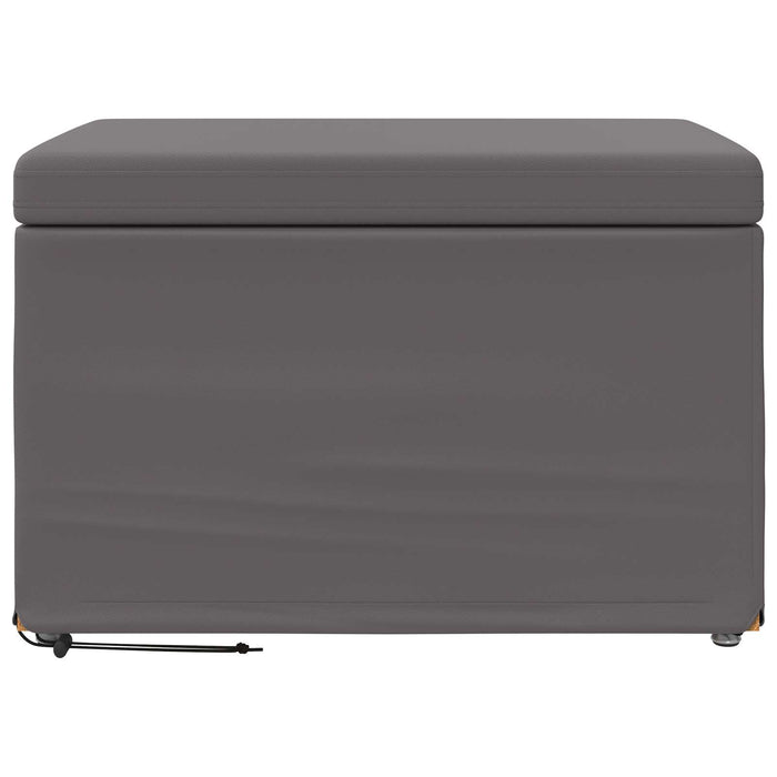 Taburet Gri 61 x 41 x 40 cm Piele ecologică și lemn stratificat - WALTI WALTI
