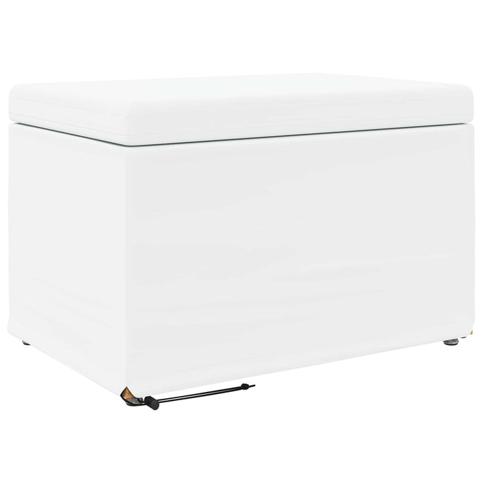 Taburet Alb 61 x 41 x 40 cm Piele ecologică și lemn stratificat - WALTI WALTI