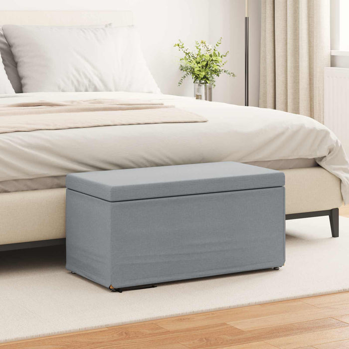 Taburet Gri deschis 81 x 41 x 40 cm Stofă și lemn prelucrat - WALTI WALTI