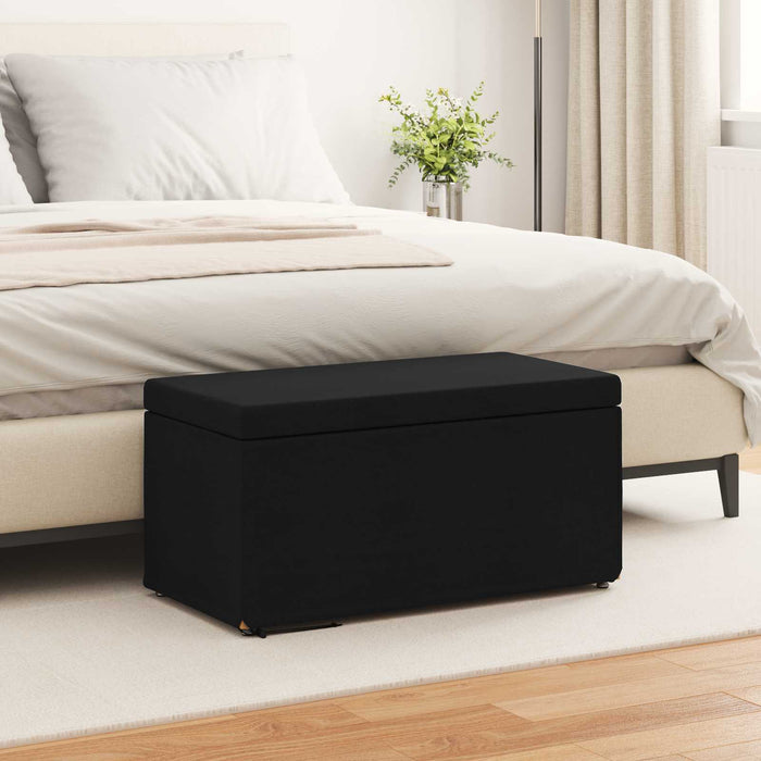 Taburet Negru 81 x 41 x 40 cm Stofă și lemn prelucrat - WALTI WALTI