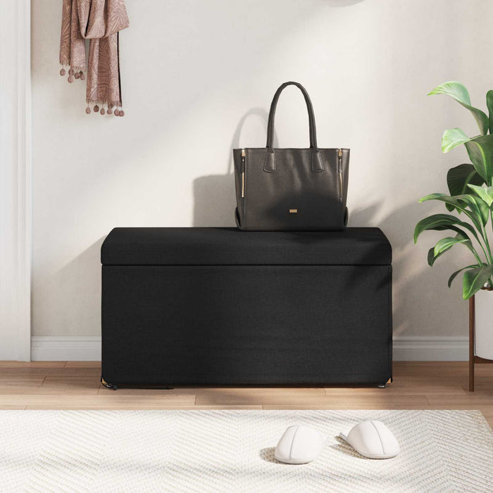 Taburet Negru 81 x 41 x 40 cm Stofă și lemn prelucrat - WALTI WALTI