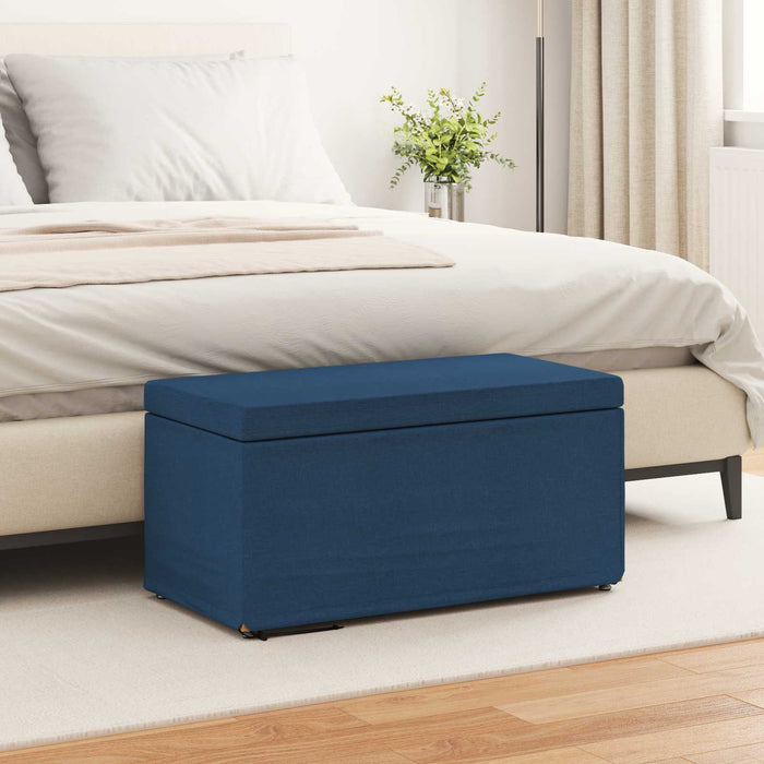 Taburet albastru 81 x 41 x 40 cm Stofă și lemn prelucrat - WALTI WALTI