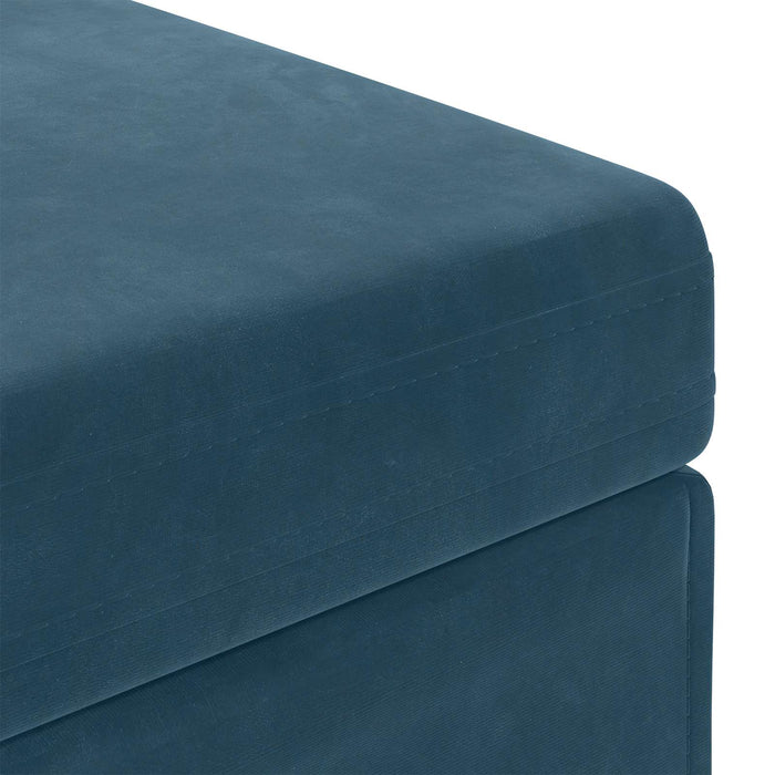Taburet albastru 81 x 41 x 40 cm Catifea și lemn stratificat - WALTI WALTI