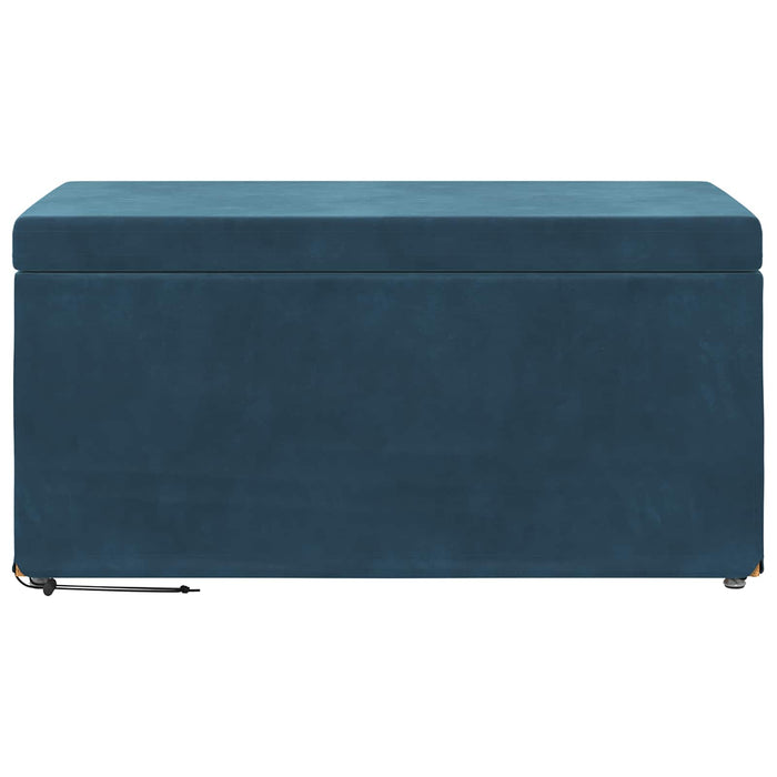Taburet albastru 81 x 41 x 40 cm Catifea și lemn stratificat - WALTI WALTI