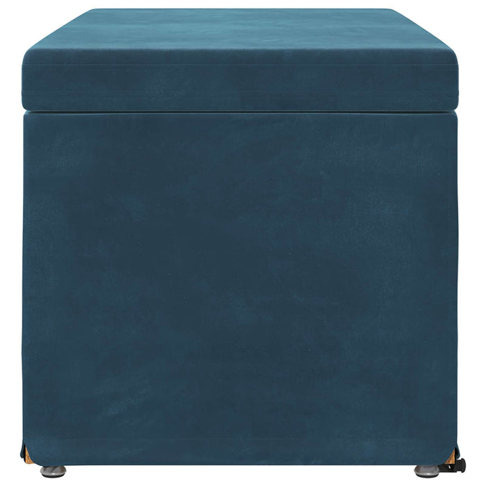 Taburet albastru 81 x 41 x 40 cm Catifea și lemn stratificat - WALTI WALTI