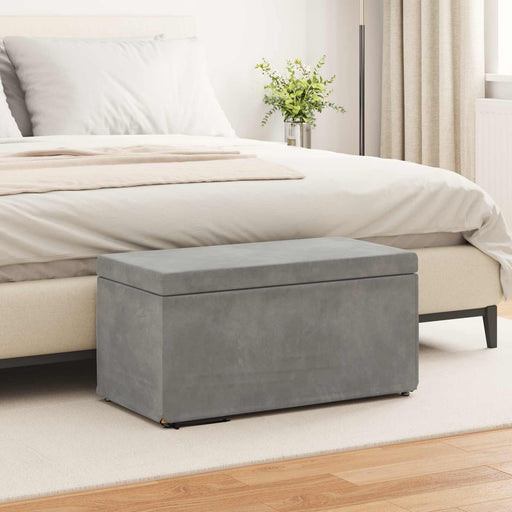 Taburet Gri deschis 81 x 41 x 40 cm Catifea și lemn stratificat - WALTI WALTI