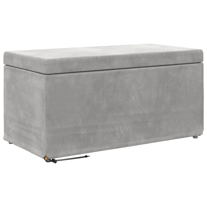 Taburet Gri deschis 81 x 41 x 40 cm Catifea și lemn stratificat - WALTI WALTI