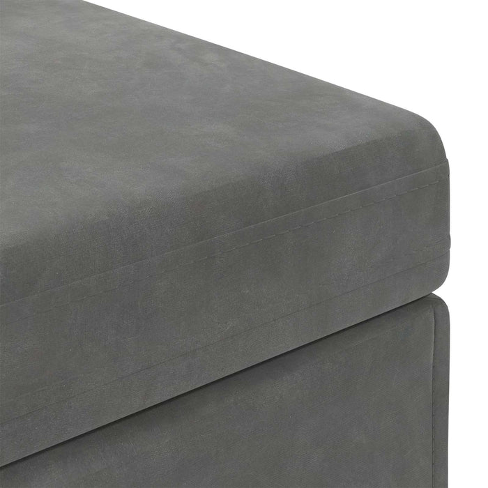 Taburet Gri închis 81 x 41 x 40 cm Catifea și lemn stratificat - WALTI WALTI