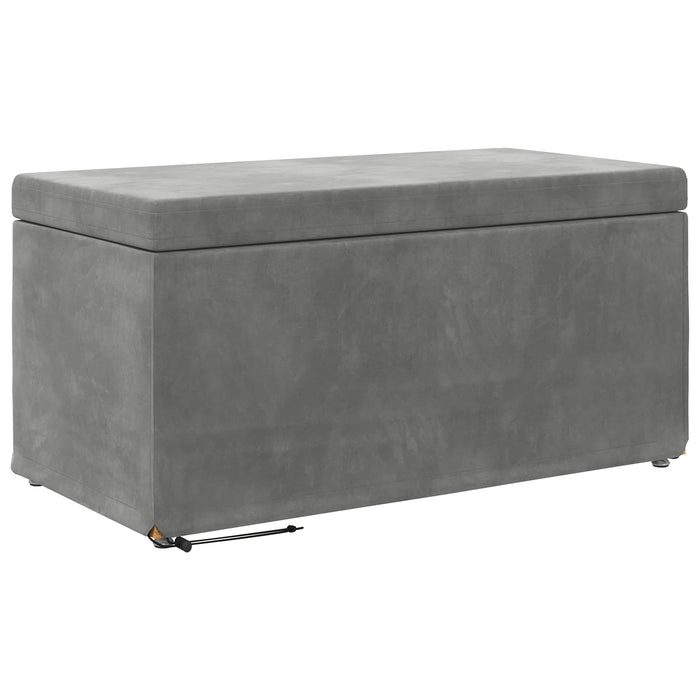 Taburet Gri închis 81 x 41 x 40 cm Catifea și lemn stratificat - WALTI WALTI