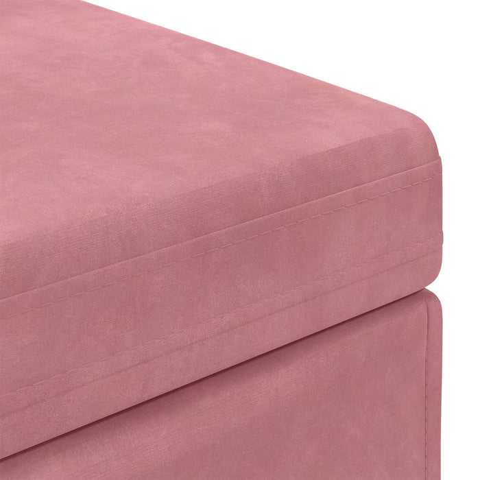 Taburet Roz 81 x 41 x 40 cm Catifea și lemn stratificat - WALTI WALTI