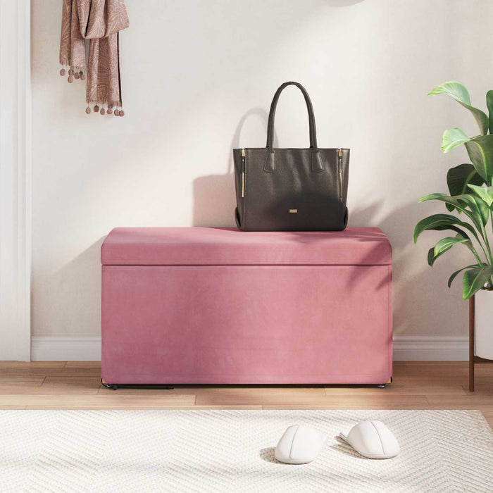Taburet Roz 81 x 41 x 40 cm Catifea și lemn stratificat - WALTI WALTI