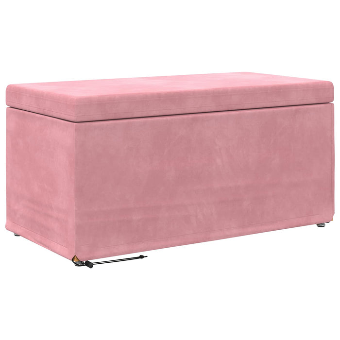 Taburet Roz 81 x 41 x 40 cm Catifea și lemn stratificat - WALTI WALTI