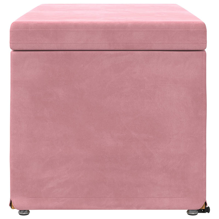 Taburet Roz 81 x 41 x 40 cm Catifea și lemn stratificat - WALTI WALTI