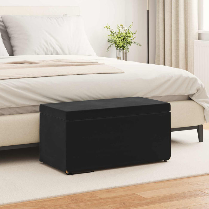 Taburet Negru 81 x 41 x 40 cm Catifea și lemn stratificat - WALTI WALTI