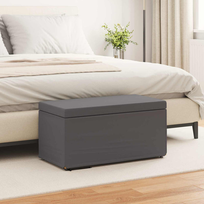 Taburet Gri 81 x 41 x 40 cm Piele ecologică și lemn stratificat - WALTI WALTI