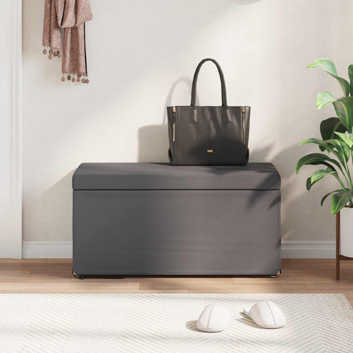 Taburet Gri 81 x 41 x 40 cm Piele ecologică și lemn stratificat - WALTI WALTI