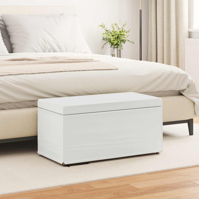Taburet Alb 81 x 41 x 40 cm Piele ecologică și lemn stratificat - WALTI WALTI