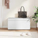 Taburet Alb 81 x 41 x 40 cm Piele ecologică și lemn stratificat - WALTI WALTI